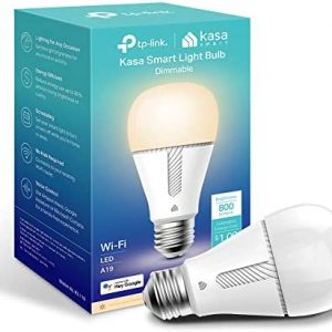 Kasa Smart Light Bulb KL110, LED Wi-Fi smart bulb works with Alexa and Google Home, A19 Dimmable, 2.4Ghz, No Hub Required, 800LM Soft White (2700K), 9W (60W Equivalent)