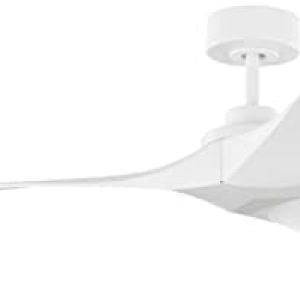 Monte Carlo 3CLNCSM60RZW Collins Coastal Smart 60″ Outdoor Wet Locations Ceiling Fan with Hand Remote, 3 Blades, Matte White