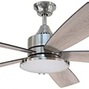 Forno Maison Elite VOCE Faro 60-Inch Large Smart Ceiling Fan with App/Remote/Voice Control – Indoor Ceiling Fan with Five ABS Blades, Dimmable LED Light and 90-Speed DC Motor, Carbon Ash