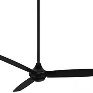 WAC Smart Fans Blitzen Indoor and Outdoor 3-Blade Ceiling Fan 54in Matte Black with Remote Control works with Alexa and iOS or Android App
