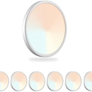 LZHOME LED Ceiling Light, 9 Inch Led Flush Mount Ceiling Light 24W 2800LM 3000K/4500K/6000K 3CCT Dimmable for Kitchen,Bedroom ,Living Room(6 Pack, White)