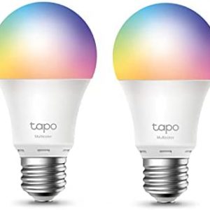 TP-Link Tapo Smart Light Bulbs, 16M Colors RGBW, Dimmable, Compatible with Alexa and Google Home, A19, 60W Equivalent, 800LM CRI>90, 2.4GHz WiFi only, No Hub Required, Tapo L530E(2-Pack)