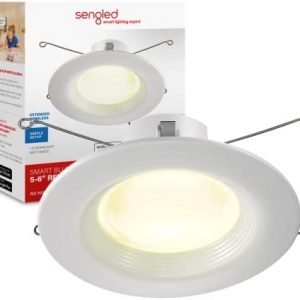 Sengled Smart Recessed Lighting 5/6 inch, Soft White 940LM LED Can Lights Work With Alexa, Retrofit Recessed Lighting 2700K Dimmable 11.5W, Bluetooth LED Downlight, Baffle Trim, No Hub Request, 1 Pack