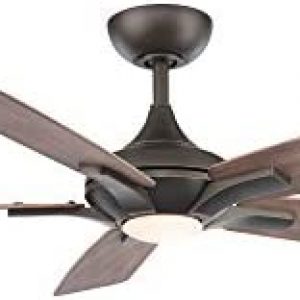 Mykonos Smart Indoor and Outdoor 5-Blade Ceiling Fan 60in Oil Rubbed Bronze Barn Wood with 3500K LED Light Kit and Remote Control works with Alexa, Google Assistant, Samsung Things, and iOS or Android App