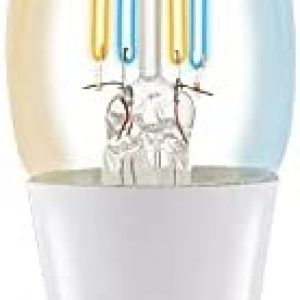 Cree Connected Max Smart Led Vintage Glass Filament Bulb B11 Candelabra 40W Tunable White, 2.4 Ghz, Works With Alexa And Google Home, No Hub Required, Bluetooth + Wifi, 1Pk (Cmb11-40W-Al-9Tw-Gl)