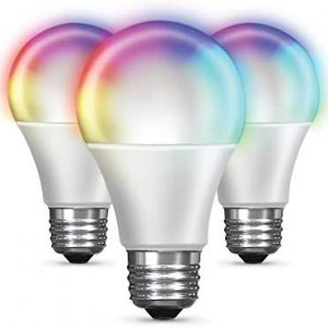 Feit Electric Smart Light Bulbs with RGB Color Changing and Tunable White, 2.4Ghz WiFi Light Bulbs, No Hub Needed, Works with Alexa and Google, Dimmable 60 Watt = LED 9W, OM60/RGBW/CA/AG/3, 3 Pack