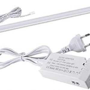 HHF LED Strips 4pcs DC12V Hand Sweep Smart Switch LED Under Cabinet Light Kitchen Lamp PIR Motion Sensor LED Tube 30cm 40cm 50cm Bedroom Closet Night Lamp ( Color : 1x50cm+PLug , Size : Onecolor )