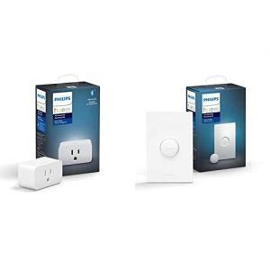 Philips Hue 552349 Smart Plug, 1 Count (Pack of 1), White & Smart Button for Hue Smart Lights, Smart Light Control, (Hue Hub Required)