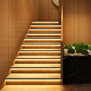 JHEUAYK LED Step Lights, Motion Sensor Strip Light, Stair Lights 32 Steps, Home Smart Lighting Part Accessories