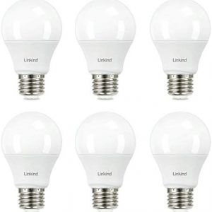 Linkind A19 LED Light Bulb, 60W Equivalent Light Bulbs, 9W 2700K Soft White, 800 Lumens Non-Dimmable LED Bulb, E26 Standard Base, Energy Efficient UL Listed, 6-Pack
