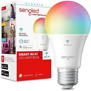 Sengled Smart Bulb, WiFi Light Bulbs, Color Changing Light Bulb, Smart Light Bulbs that Work with Alexa & Google Assistant, A19 RGB Alexa Light Bulb No Hub Required, 60W Equivalent 800LM CRI>90, 1Pack