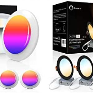 Lumary Smart LED Surface Mount Disk Lights+Smart Recessed Lighting – Lumary 6 inch Smart WiFi Recessed Lights Ultra-Thin Smart LED Wafer Downlight
