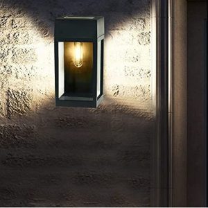 Antique Vintage Lamps And Lanterns Minimalist Square Outdoor Wall Sconce Waterproof And Rustproof Solar Wall Lamp Fixtures LED Warm Light 3000K Home Lighting Wall Lighting Smart Light Control/Glass La