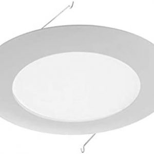 NICOR Lighting 6 inch White Recessed Shower Trim with Albalite Lens (17505)