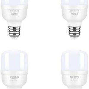 Hisoo 9W LED Full Spectrum Light Bulb Light Therapy Lamp Bulb High CRI Cool White Natural Sunlight Bulb Eye-Care Dimmable Light Lamp for Study Office Bedroom Living Room (4pack)
