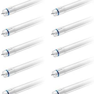 Philips LED InstantFit Dimmable 4-Foot T8 Tube Light Bulb, 2100-Lumen, Daylight (5000K), 13W=32W, Medium Bi-Pin G13 Base, 10-Pack