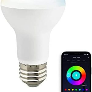 Satco S11283 Starfish WiFi-Control R20 LED Color-Changing and Tunable White Smart Light Bulb, 6 Watts, 2700K-5000K