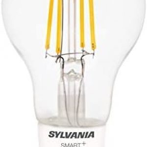 SYLVANIA Smart Bluetooth A19 Filament Soft White Light Bulb, 60W Equivalent, Works with Apple HomeKit, 650 Lumens, Dimmable, 2700K – 1 Pack (74979)