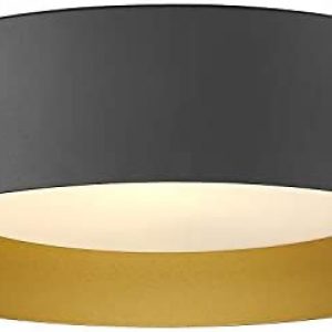 AUTELO Flush Mount Ceiling Light, 14″ Frosted Glass Shade Close to Ceiling Light Fixture in Black Finish E26 Socket for Living Room Hallway Bedroom C3336XS BK