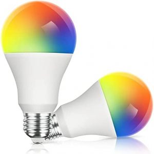 Suchkeit Smart Light Bulbs, Alexa Bulb with Color Changing, Smart Bulbs Work with Alexa and Google Assistant, Dimmable WiFi Light Bulbs (2700-6500k), E26 RGBCW Smart Bulbs 2 Packs