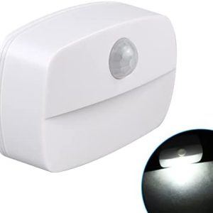 MSUIINT Motion Sensor Light, 2 Pcs LED Step Night Lights Stair Closet Light Under-Cabinet Lighting Stick On Anywhere Smart Lamp for Home, Kitchen, Hallway, Cabinet, Closet, Stairs, Bathroom, White