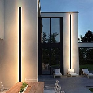 RILEWA Long Strip Wall Light Modern Outdoor Lighting Lamp, 110V 220V Hanging LED Lighting Fixtures,IP65 Waterproof Anti Rust,for Garden Porch,Bedroom Bedside,Hallway (Warm White, 12inch)