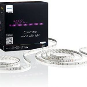 Philips Hue LightStrip 2-Pack Dimmable LED Smart Light Starter Kit (Older Model, 2 LightStrips and 1 Bridge, Compatible with Amazon Alexa, Apple HomeKit and Google Assistant)