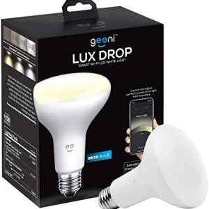 Geeni LUX DROP Wi-Fi LED Light Bulb, Tunable White (2700K-6500K), 1-Pack – Dimmable BR30 Bulb, 65-Watt Equivalent – No Hub Required – Works with Amazon Alexa, Google Assistant
