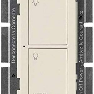 Lutron Caséta Wireless Smart Lighting Switch for All Bulb Types or Fans | PD-6ANS-LA | Light Almond