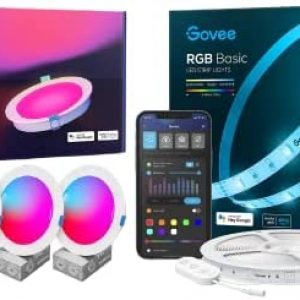 Govee 16.4ft WiFi LED Strip Lights Bundle Smart Recessed Lighting 6 Inch Smart Downlights