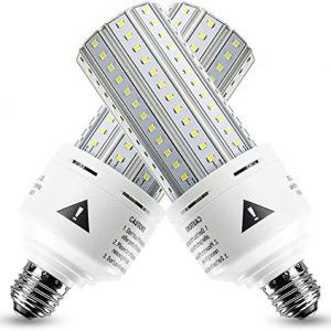 2 Pack 500W Equivalent LED Light Bulb 7500 Lumen 5000K Daylight White Bright E26/E27 Medium Base 60W Corn Light Bulbs for Outdoor Indoor Garage Warehouse Factory Backyard Street