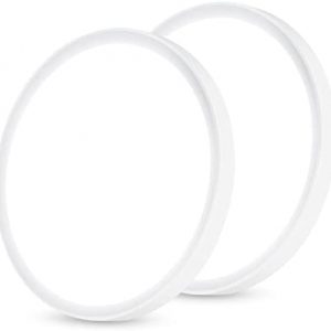 Satale Flush Mount LED Ceiling Light Fixture, 11 inch 24 Watt 2200lm White Ceiling Lamp, Thin Modern Round Lighting Fixture for Kitchens Bedroom Living Room Office，5000K (Daylight White), Set of 2