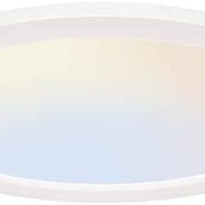 hykolity 32 Inch Oval LED Flat Panel Light, White, 38W, 3800lm, 3000K/4000K/5000K CCT Selectable, 120°Beam Angle, Dimmable Edge-Lit Flush Mount Ceiling Light Fixture – ETL Listed