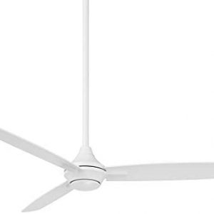 WAC Smart Fans Blitzen Indoor and Outdoor 3-Blade Ceiling Fan 54in Matte White with Remote Control works with Alexa and iOS or Android App