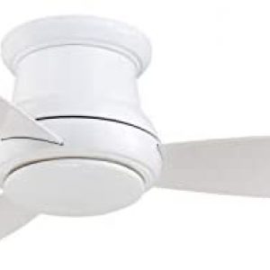 MINKA-AIRE F519L-WH Concept II 52 Inch Ceiling Fan Flush Mount Ceiling Fan with Integrated 14W LED Light in White Finish