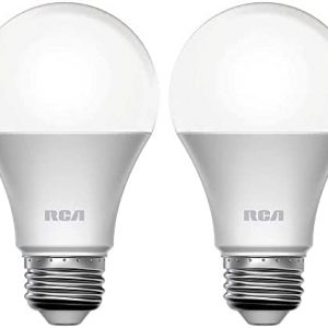 RCA Smart Light Bulbs, WiFi LED Light Bulb, Dimmable LED Lights, Dimmable 800 Lumens 10W (60W EQ A19), Compatible with Alexa and Google, Control from Anywhere with Smartphone, 2700K Soft White, 2-PK