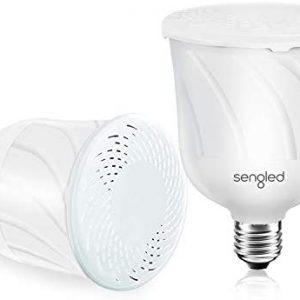 Sengled Pulse LED Smart Bulb with JBL Bluetooth Speaker, App Controlled Up to 8 BR30 LED Light Bulbs with Starter Kit, E26 Base, Compatible with Amazon Alexa, White, 2 Pack