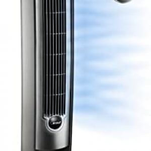 Lasko Portable Electric 42″ Oscillating Tower Fan with Nighttime Setting, Timer and Remote Control for Indoor, Bedroom and Home Office Use, Silver, T42951
