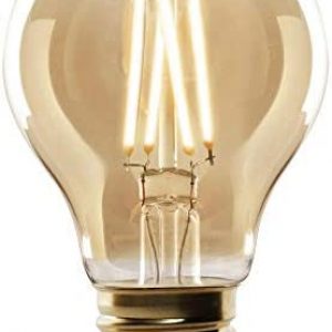Feit Electric Vintage Exposed Filament Smoke Glass LED AT19 with a Medium E26 Base Light Bulb – 60W Equivalent – 10 Year Life – 300 Lumen – 5000K Daylight – Dimmable | Original Vintage