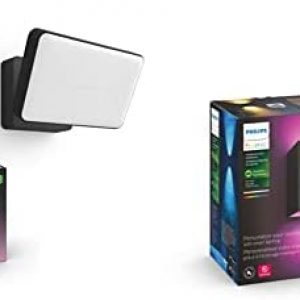 Philips Hue Discover Outdoor White & Color Ambiance Smart Floodlight & White & Color Resonate Outdoor Wall Light, Use with Alexa, Homekit & Google Assistant (Hue Hub Required)