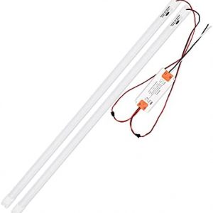 Superiorly 4FT 36W Magnetic Mount LED Retrofit Kit for Fluorescent Tube Replacement,2 LED Light Strips, 4000K Natural Light,2X4FT Panel Light Retrofit Kit, Milky Cover