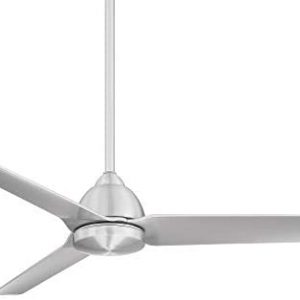 WAC Smart Fans Mocha Indoor and Outdoor 3-Blade Ceiling Fan 54in Brushed Aluminum with Remote Control works with Alexa and iOS or Android App