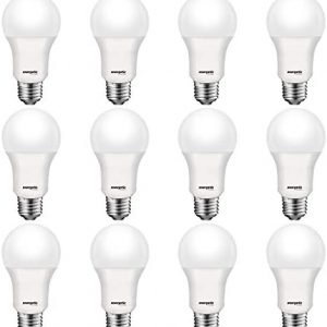 Energetic 75W Equivalent A19 LED Light Bulb, 2700K Soft White, Non-Dimmable LED Light Bulb, 1200lm, UL Listed, E26 Medium Base, 12 Pack