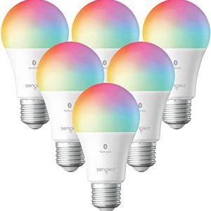 Sengled Smart Light Bulbs, Color Changing Alexa Light Bulb Bluetooth Mesh That Work with Alexa Only, Dimmable LED Bulb A19 E26 Multicolor, High CRI, High Brightness, 9W 800LM, 6-Pack, No Hub Required