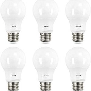 Linkind A19 LED Light Bulbs Dimmable, 60W Equivalent, 2700K Soft White, 9.5W 800 Lumens LED Bulbs, E26 Base Standard Light Bulbs, UL Listed, 6 Packs