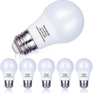 6 Pack A15 LED Bulb, 6.5W Equivalent 60 Watt Dimmable Light Bulb 3000K Soft White E26 Base 60 Watt Globe Light Bulb G45/A15 Shape LED Appliance Bulb for Ceiling Fan, Refrigerator, Fixtures, 600LM