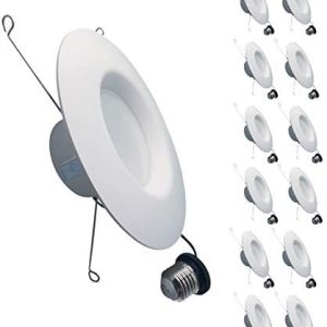 Philips LED Flicker-Free 5″/6″ Dimmable Recessed Downlight, 1000 Lumen, Bright White Light (3000K), 11.5W=75W, E26 Base, 12-Pack