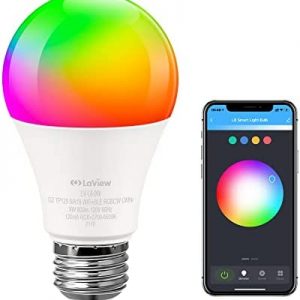 LaView Smart Light Bulbs, Bluetooth Bulbs, Color-Changing Bulbs, Compatible with Alexa and Google Assistant,No hub Required,2.4G Wifi 9w (60w Equivalent),Used for Party Decoration, Smart Home Lighting