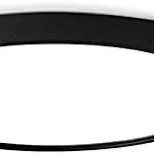 Roomratv LED Black Flush Mount Light Fixture, Easy Installition 8.9inch Small Surface Mount Ceiling Light, Super Bright-ELT Listed