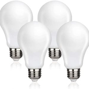 4 Pack A21 LED Light Bulbs, 12W Dimmable 100 Watt Equivalent LED Bulbs, Warm White 2700K, 1500LM, Milky Antique LED Filament Bulbs, E26 Base, Energy Efficient Bulbs for Bedroom Commercial Lighting